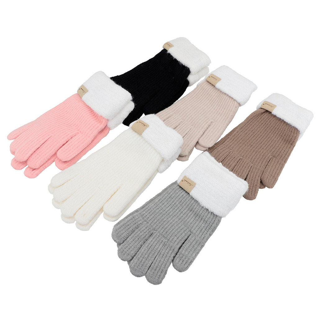 Luva Feminina Adulta Punho Pelúcia Touch Screen Inverno Quentinha Elegante