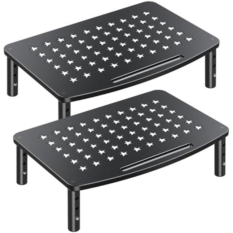 Zimilar 2 Pacotes De Suportes Para Monitor , Riser Ajustável De 3 Alturas Laptop , Impressora , iMac , PC , Suporte De M