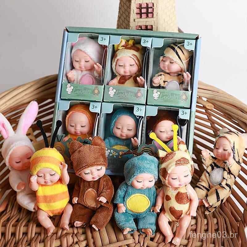 Boneca infantil pequena, bebê reborn realista, boneca de conforto biônica, acessórios de brinquedo de pelúcia, brinquedo