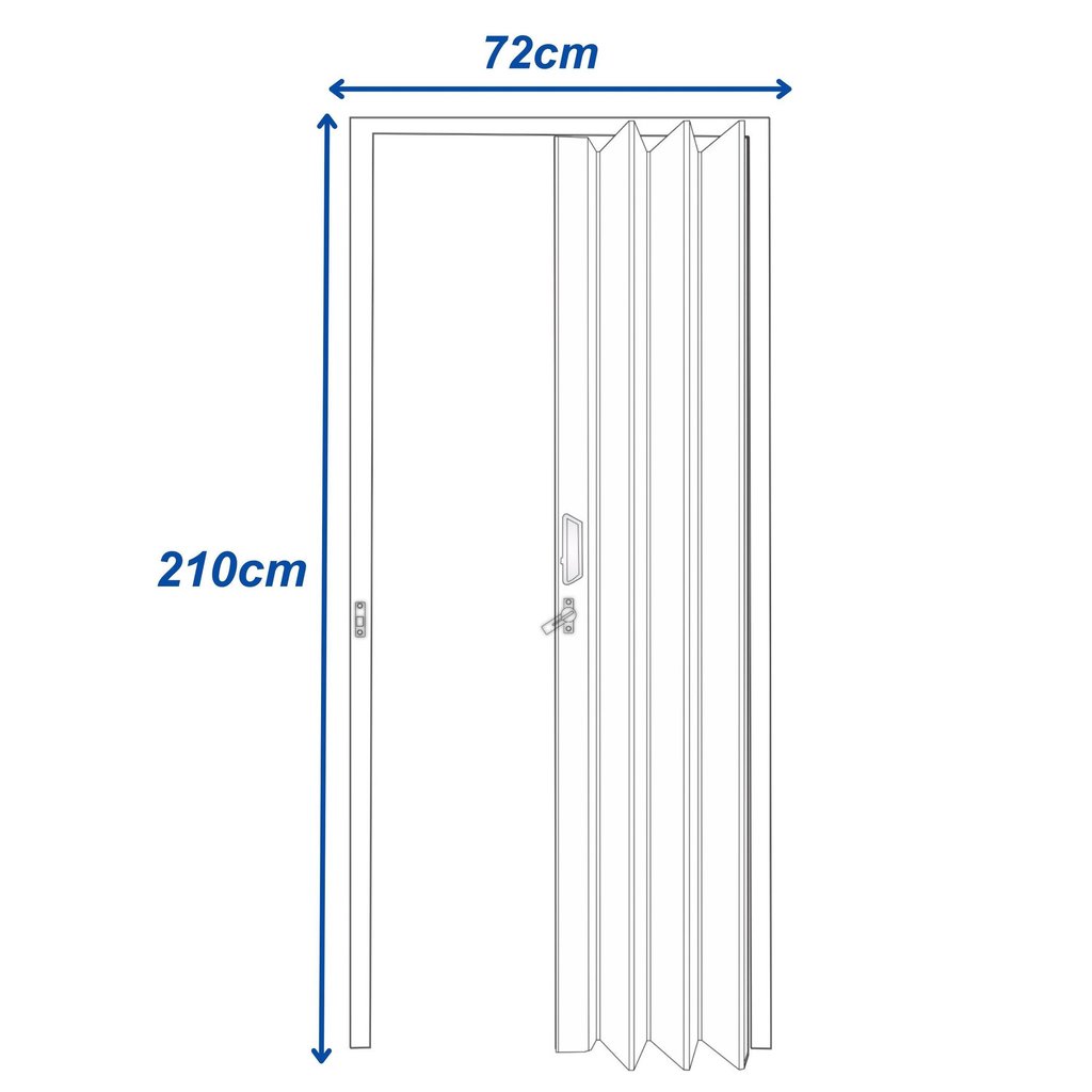 Kit com 5 Portas Sanfonadas de Pvc 210x72cm