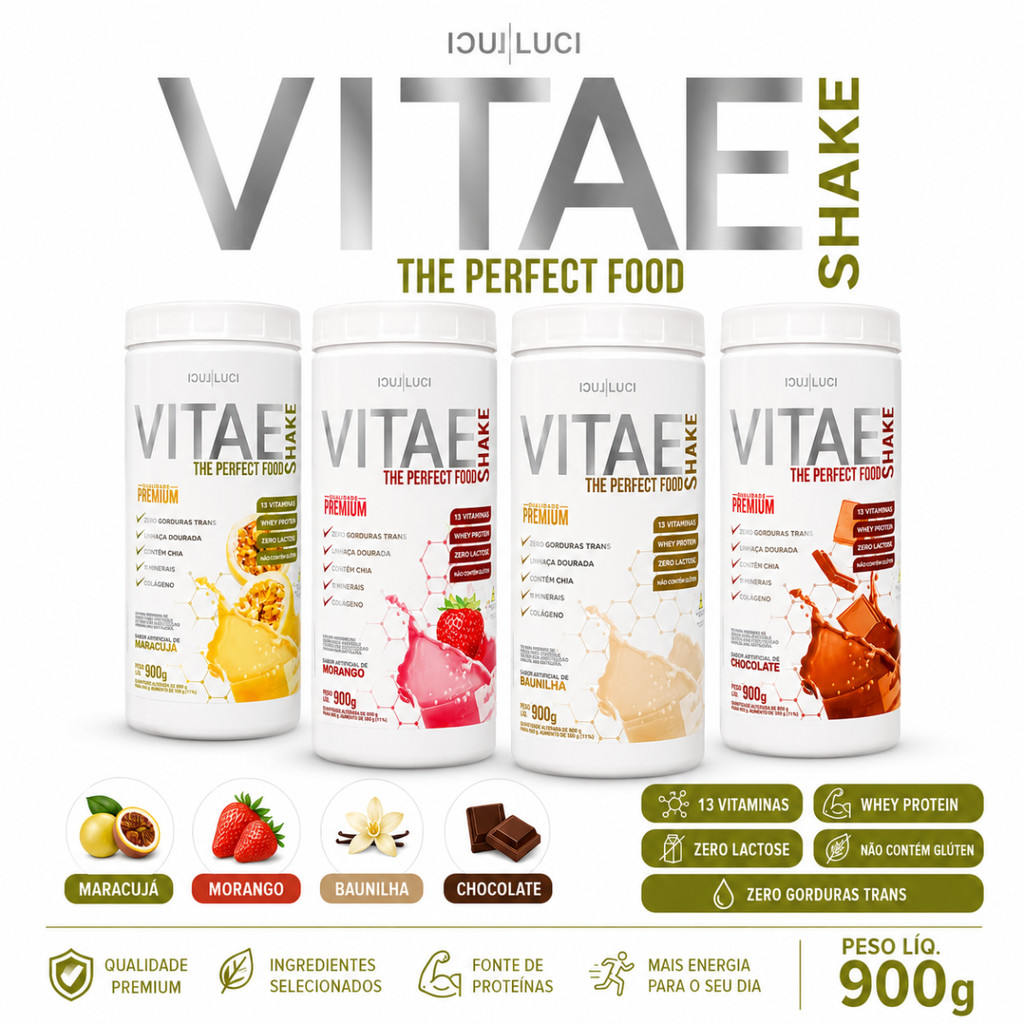 Shake Vitae 900g Luci Luci Zero Lactose Whey Protein Premium
