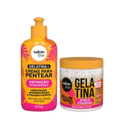 Kit Creme para Pentear e Gelatina #todecacho Definição Extraordinária