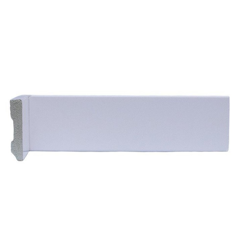 Kit com 10 Barras Rodapé de Poliestireno Slim 5CMX10MM Liso 24m Branco Riplain