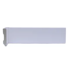 Kit com 10 Barras Rodapé de Poliestireno Slim 5CMX10MM Liso 24m Branco Riplain