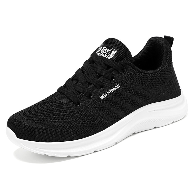 Sapatos femininos All-Match único sapatos sola macia não cansado tênis de corrida sapatos femininos voando tecido respir