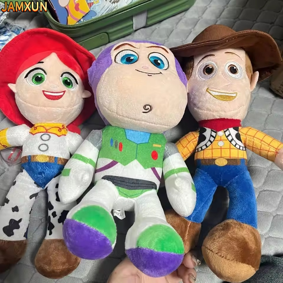 JAMXUN Bonecos de Pelúcia Fofos Woody, Buzz Lightyear, Jessie, Brinquedos de Pelúcia do Toy Story, Bonecos de Alta Quali