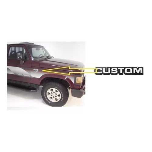 Emblema Custom D20 Letreiro Cromado