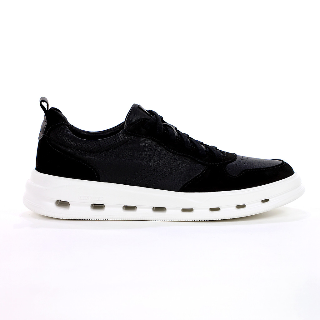 Tênis Democrata Groove Full Light Couro Preto - Masculino