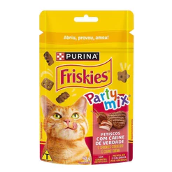 Petiscos Para Gatos Friskies Purina Party Mix Carne 40g