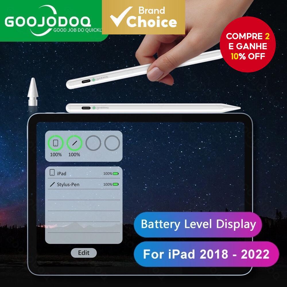 Caneta Stylus 2 Em 1 GOOJODOQ-Rejeição De Palma Para iPad Pro 11/12.9 , Air 4/5 E Gen 9/10 (2018-2022) em Oferta na Shopee
