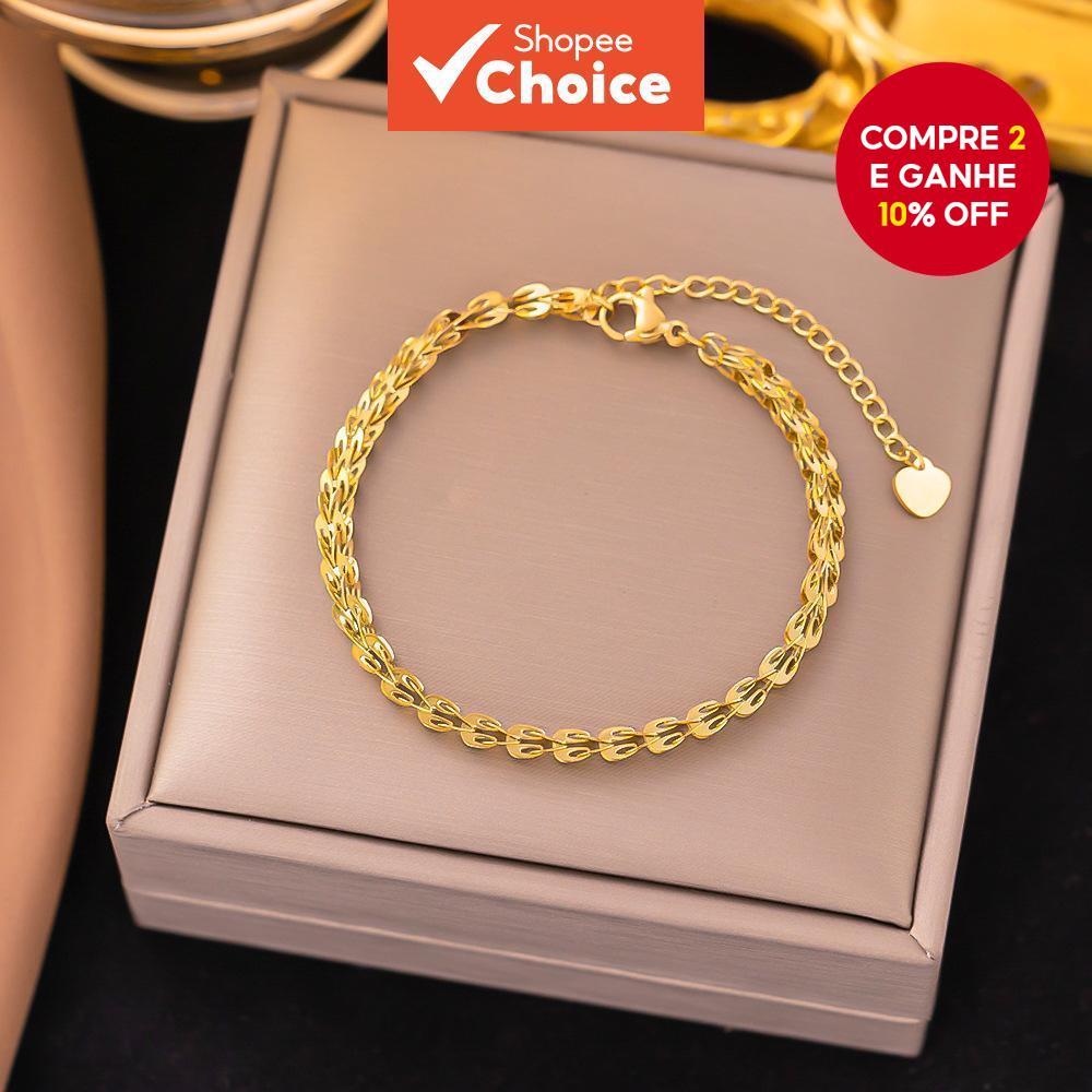 Requintado Banhado A Ouro Titânio Aço Pulseira Feminina Versão Coreana Moda Phoenix Cauda Clássico Presente Namorada em Oferta na Shopee
