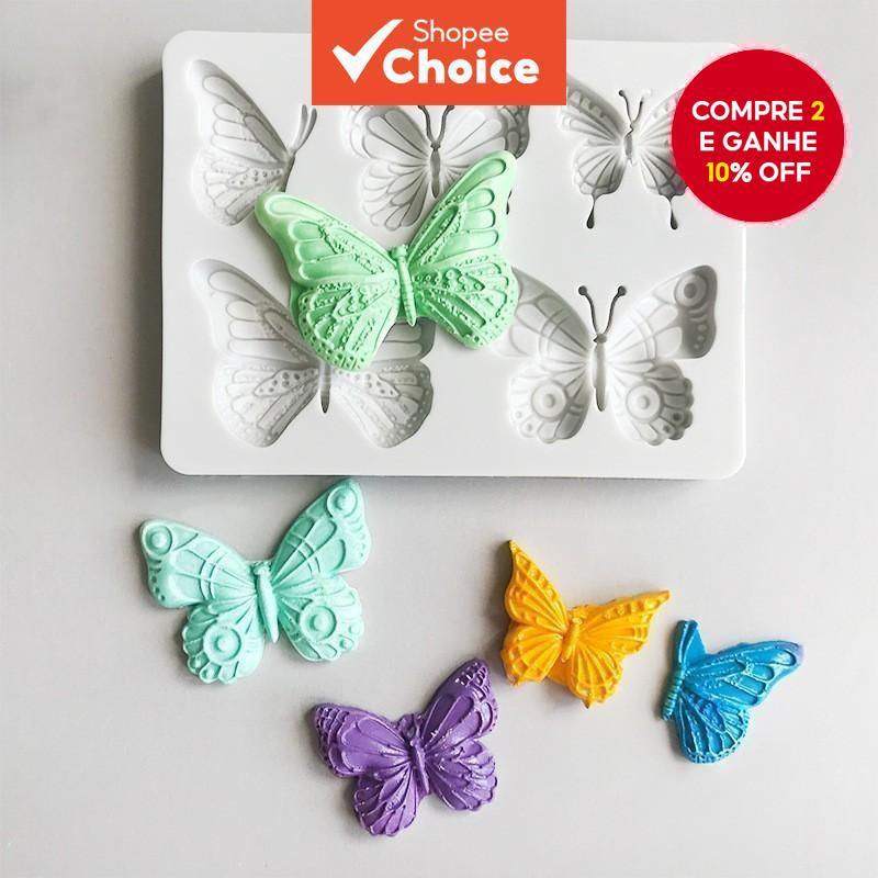 Molde De Silicone Borboleta Doce Perfeito Para Decoração De Bolo E Cozimento De Chocolate