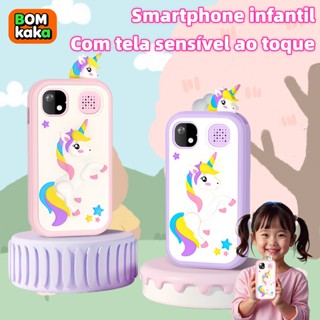 Telefone de brinquedo infantil - Função de gravação instantânea | Tela sensível ao toque de alta definição em Oferta na Shopee
