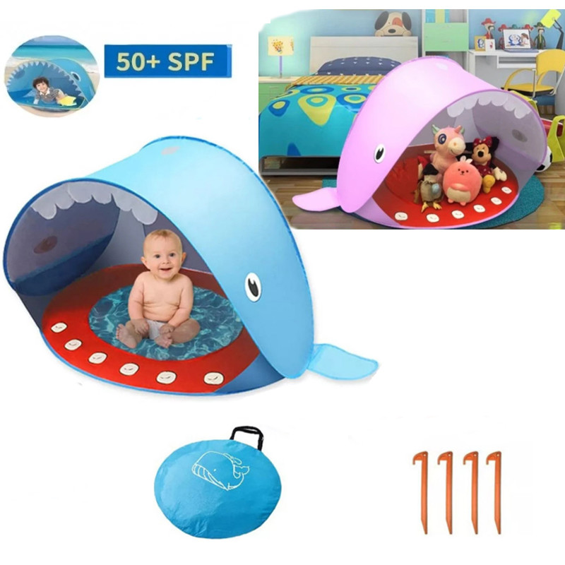 Tenda De Praia Infantil Com Piscina E Sombra Proteção UV FPS 50+ Tenda Portátil