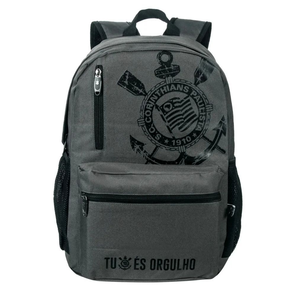 Mochila Notebook Esportiva Corinthians Oficial Bolso Garrafa em Oferta na Shopee