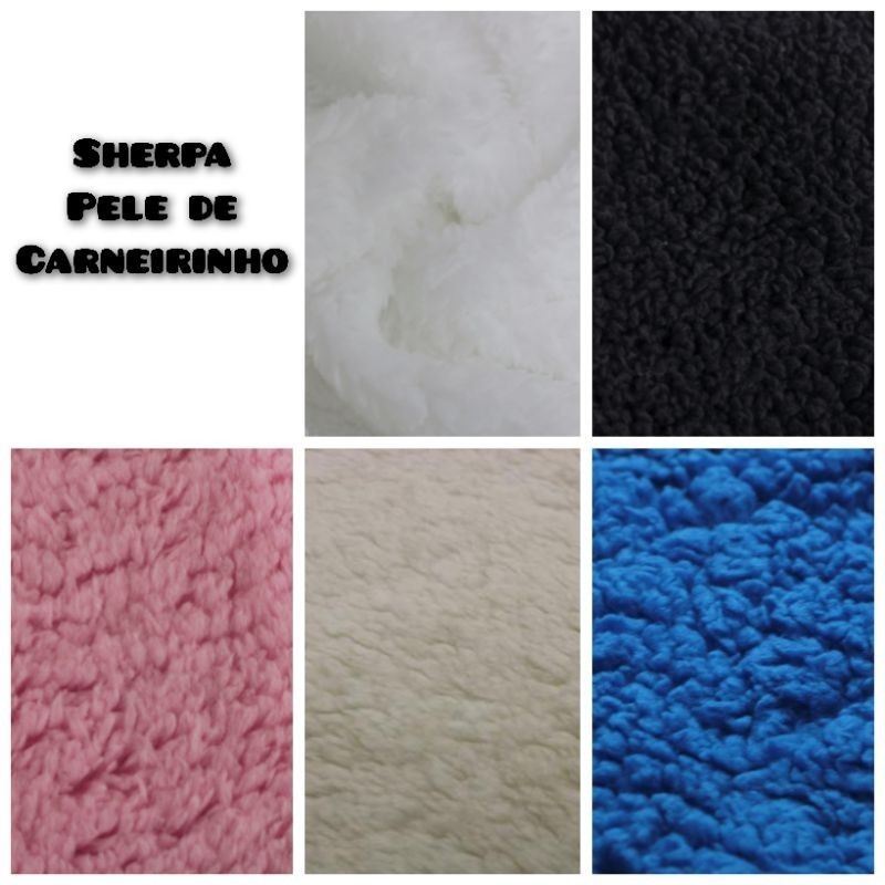 1 Metro Tecido Pele De Carneirinho - Carapinha - Lã De Ovelha - Sherpa - 1mt comp. x 1.60mt larg.