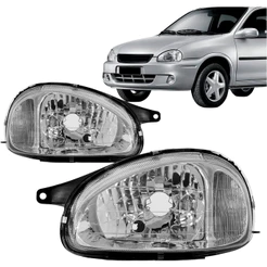 Farol Corsa 2001 2002 2003 2004 2005 2006 2007 2008 Carcaça Preta