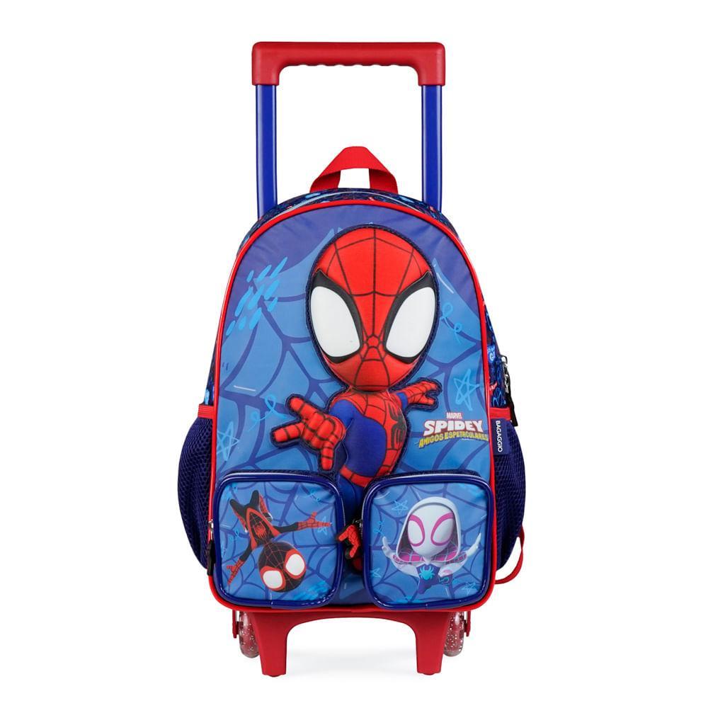 Mochila de Rodinha Masculina Infantil Spidey Baby 3D Azul Escuro em Oferta na Shopee