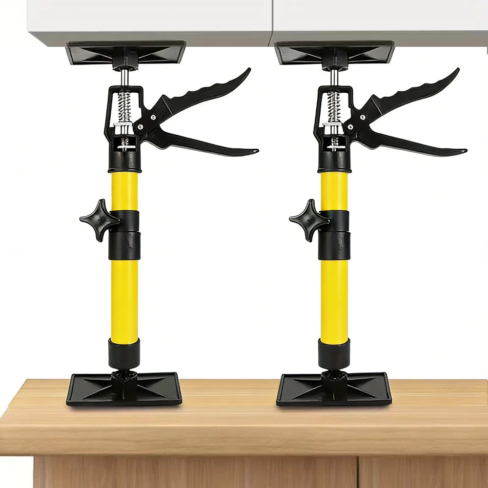 Kit com 2 Hastes de Suporte Telescópica em Aço Ajustável - Sistema Manual para Drywall e Armários em Oferta na Shopee