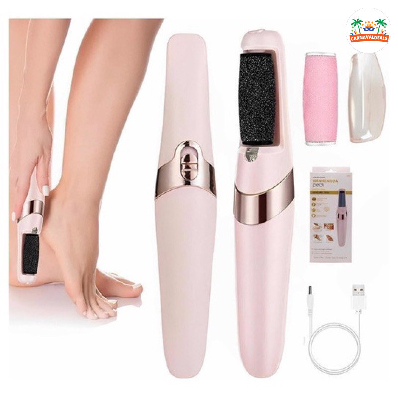 Kit de lixa para pés, esfoliante elétrico, Pedicure, equipamento portátil, lixa e almofada de massagem muscular para pés