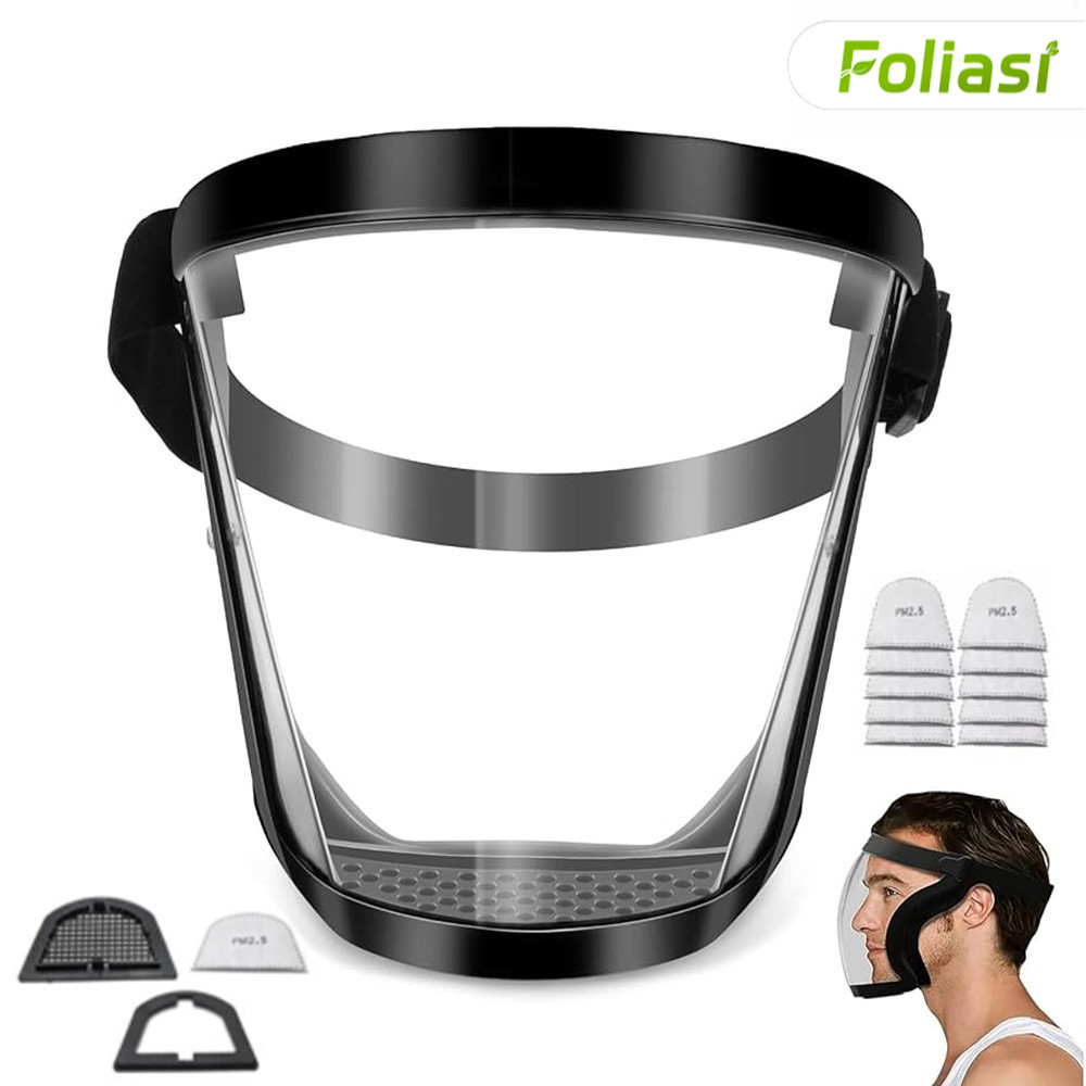 Protetor Facial para Reformas: Transparente, Impermeável com Filtro PM2.5 em Oferta na Shopee