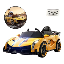 Mini Carro Infantil 6V Amarelo Elétrico Com Luz Música USB Realismo e Diversão Garantida Para Pequenos Motoristas