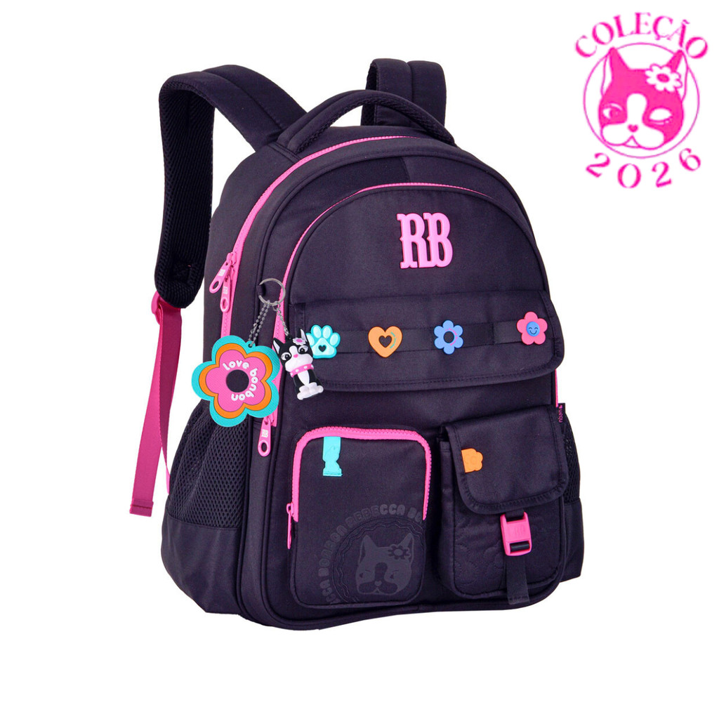 Mochila de Costas Rebecca Bonbon Flower-Clio Style Cor:Preto em Oferta na Shopee