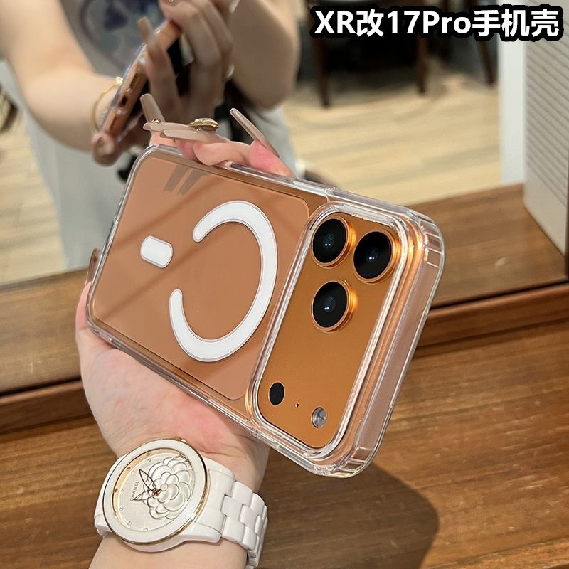 Compatível Com Apple XR A 17 Pro Transparente Magnético Ultrafino À Prova De Choque iPhone 11 Capa De Telefone Modificad