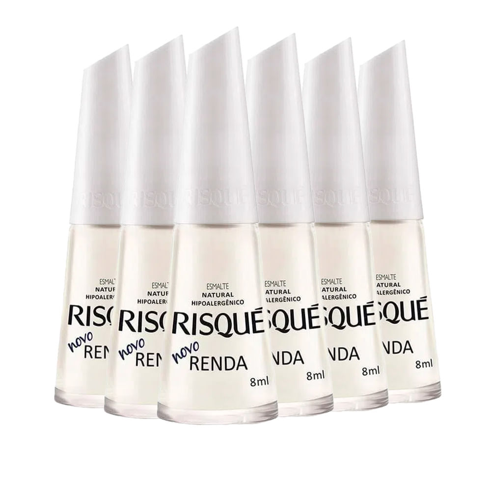 Kit Esmalte Risqué Novo Renda 8ml - 6 Unidades