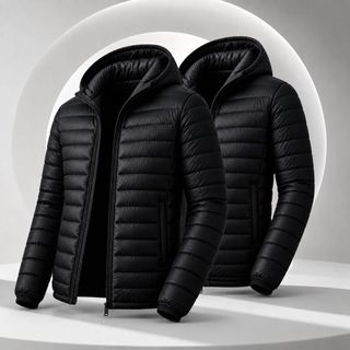 Kit 2 Jaqueta Masculina Puffer Impermeável Casaco Frio Com Bolso Interno E Externo