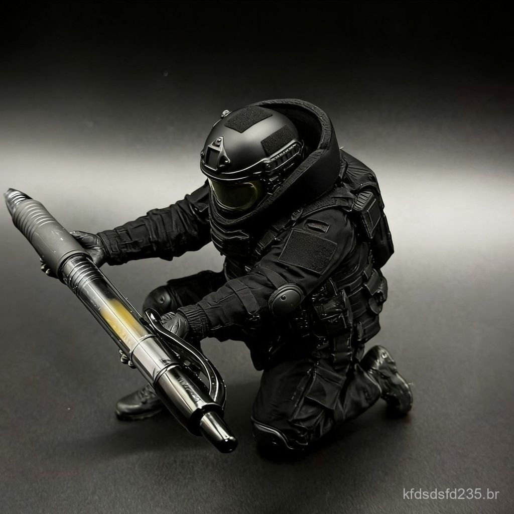 Suporte para Canetas Super Cool em Forma de Dispositivo de Desativação de Bombas com Figura de Soldado Tático, Ornamento