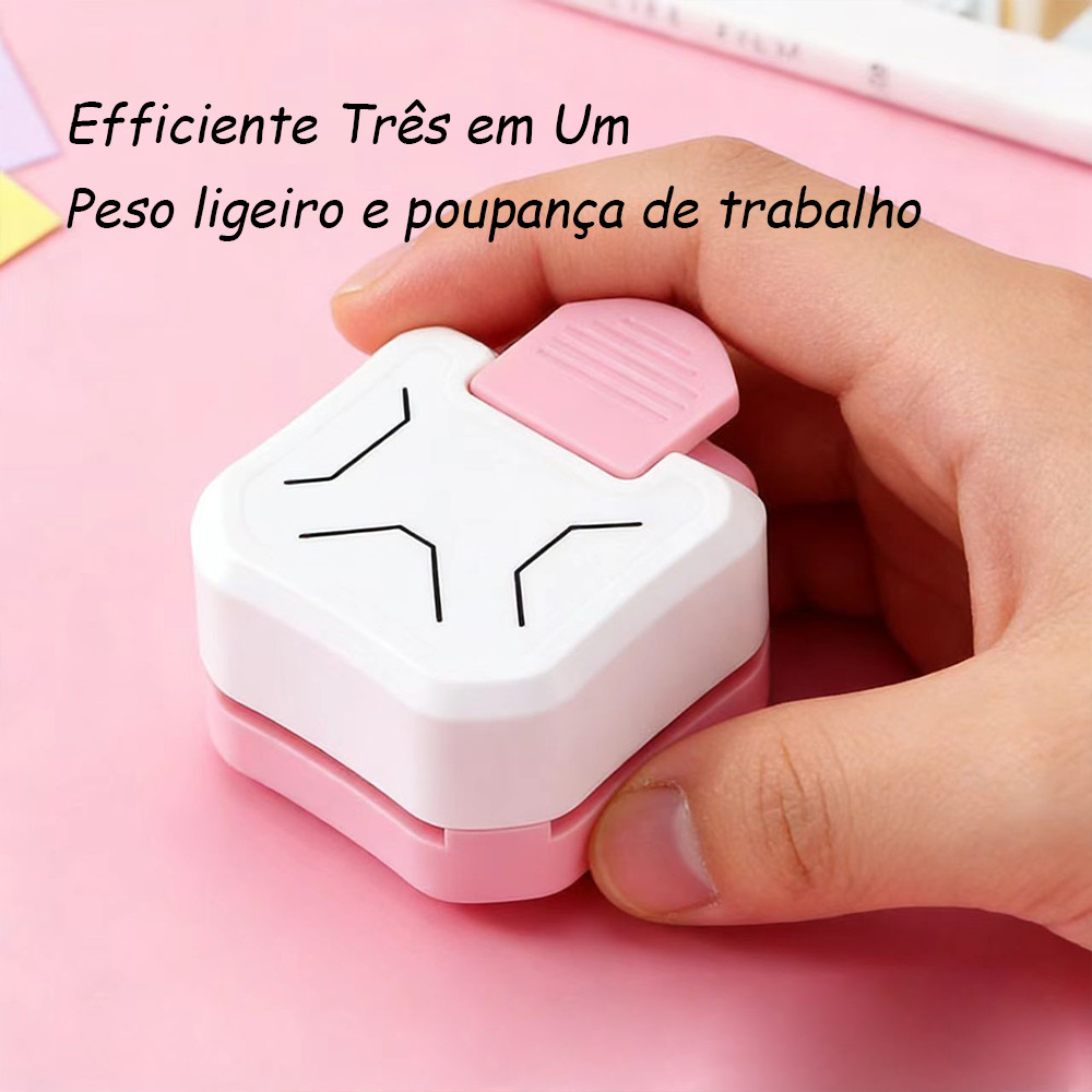 Ferramenta 3 Formatos 3 em 1 Arredondador Cantoneira Papel 3 Em 1 Cortador de Canto Portátil Mini Multifuncional — imagem 2 de 2