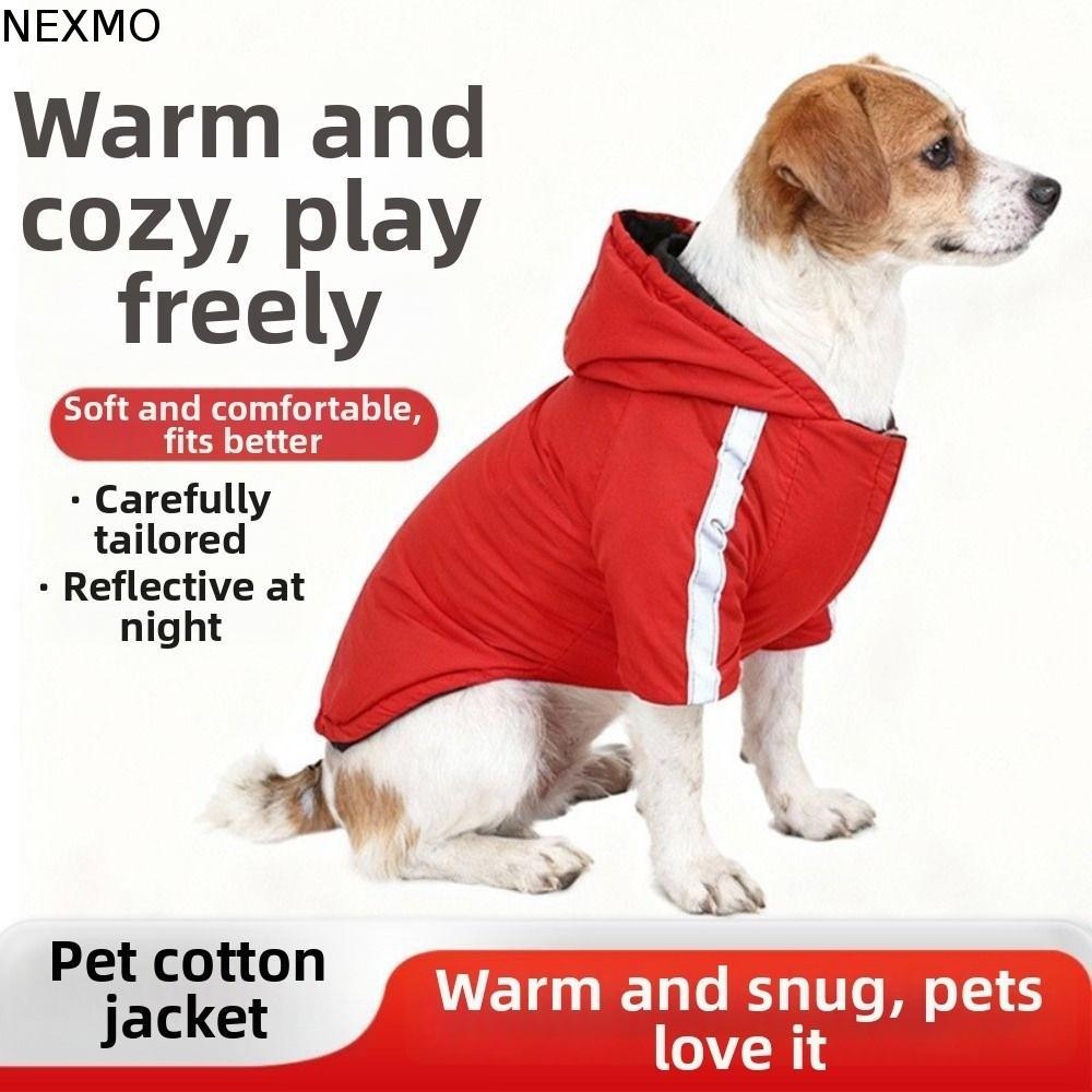 Roupas De Lã Para Cães NEXMO , Vestuário Animais De Estimação De Inverno À Prova D'água De Vento , Casaco Reflexivo Gros