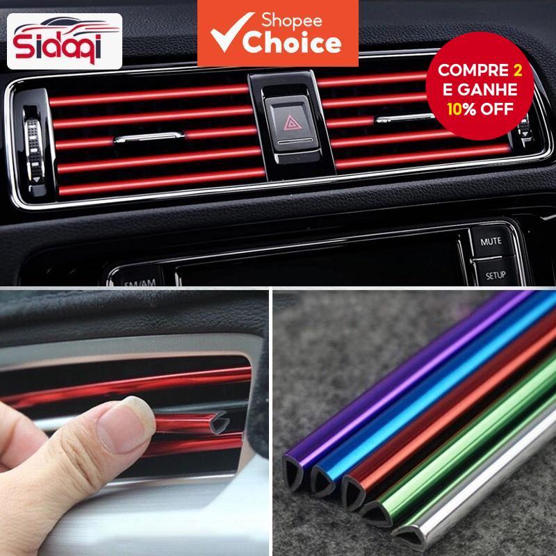 Imagem 10 Pçs 20cm Tomada de Ar Condicionado Decorativa para Carro Bezza Axia Alza Myvi Waja Guarnição