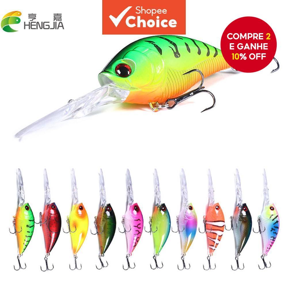 HENGJIA 1PCS 12,5cm/20,5g Crankbait Fishing Lure Grande Isca Dura Artificial Wobbler Tackle De Pesca em Oferta na Shopee