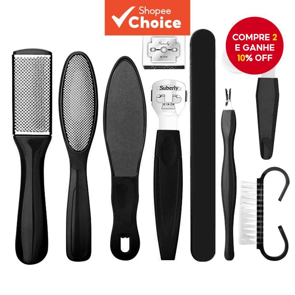 Profissional 10 Em 1 Pedicure Pé Spa Conjunto De Aço Inoxidável Kit Cuidados Com Os Pés Removedor De Pele Morta Para