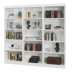 Estante Livreiro Multiuso 12 prateleiras 1,78m Office Branco J&A