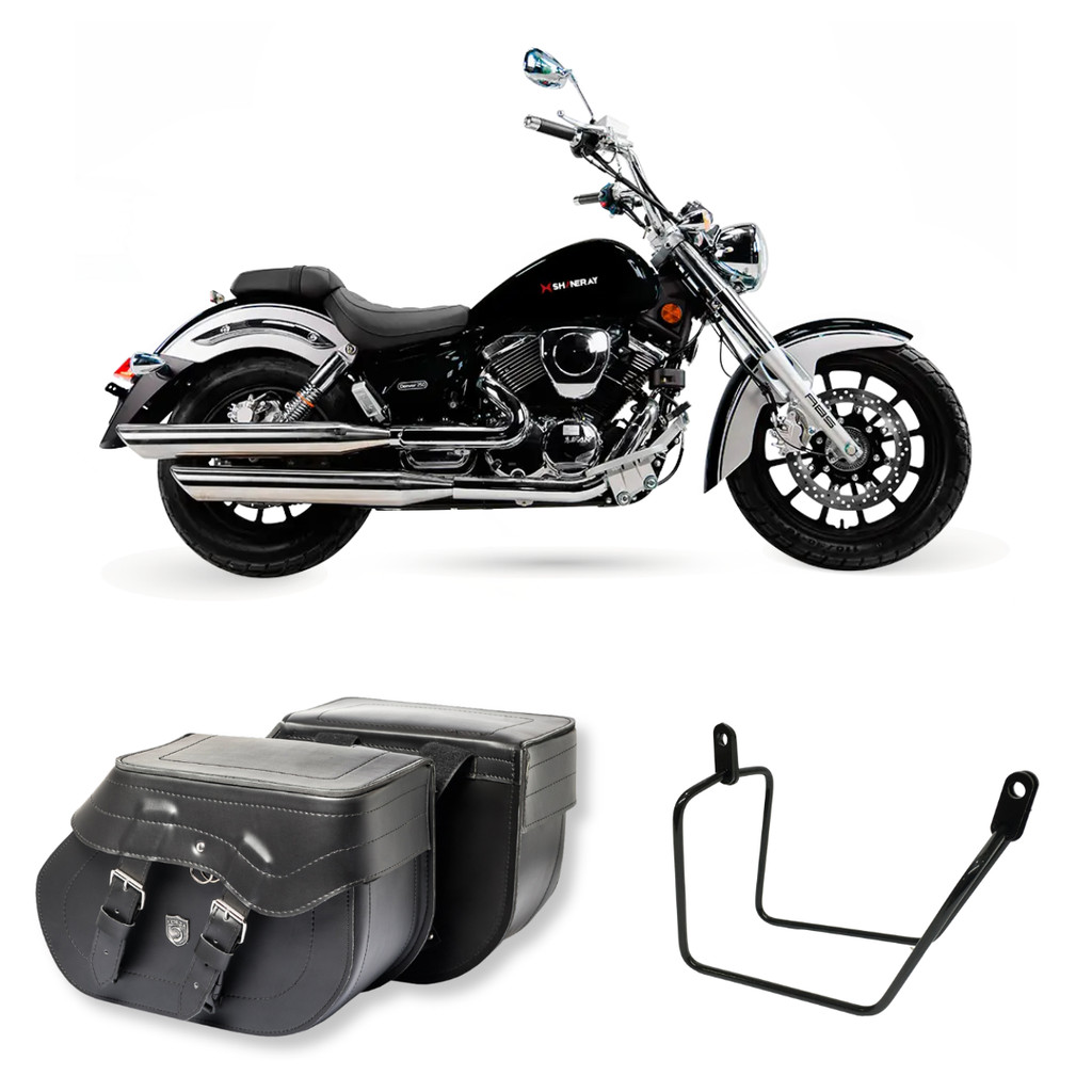 Alforge Bolsa Mala Baú Lateral Losango 30L Afastador Shineray Denver 250