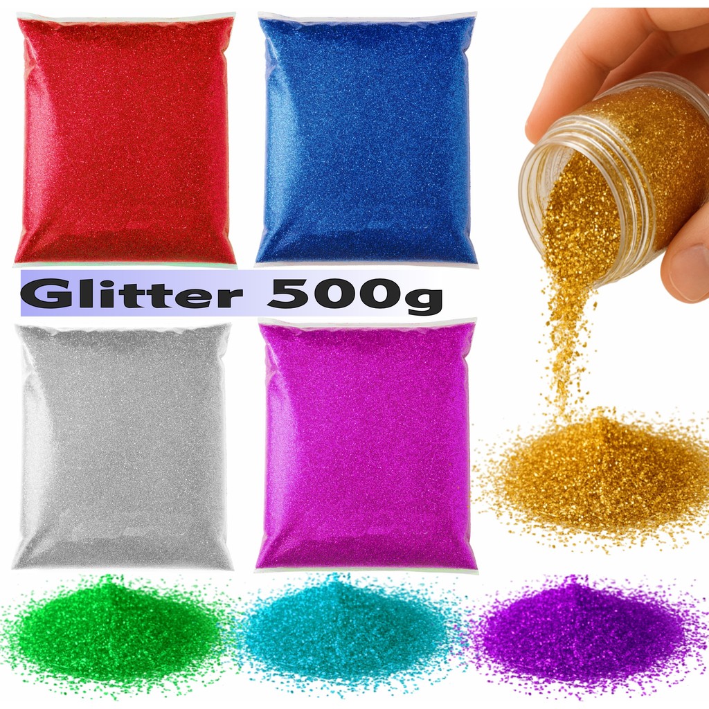 Glitter em Pó Extra fino 100g/500g Brilhante Tintas Artesanatos Unhas e Decorações em Geral