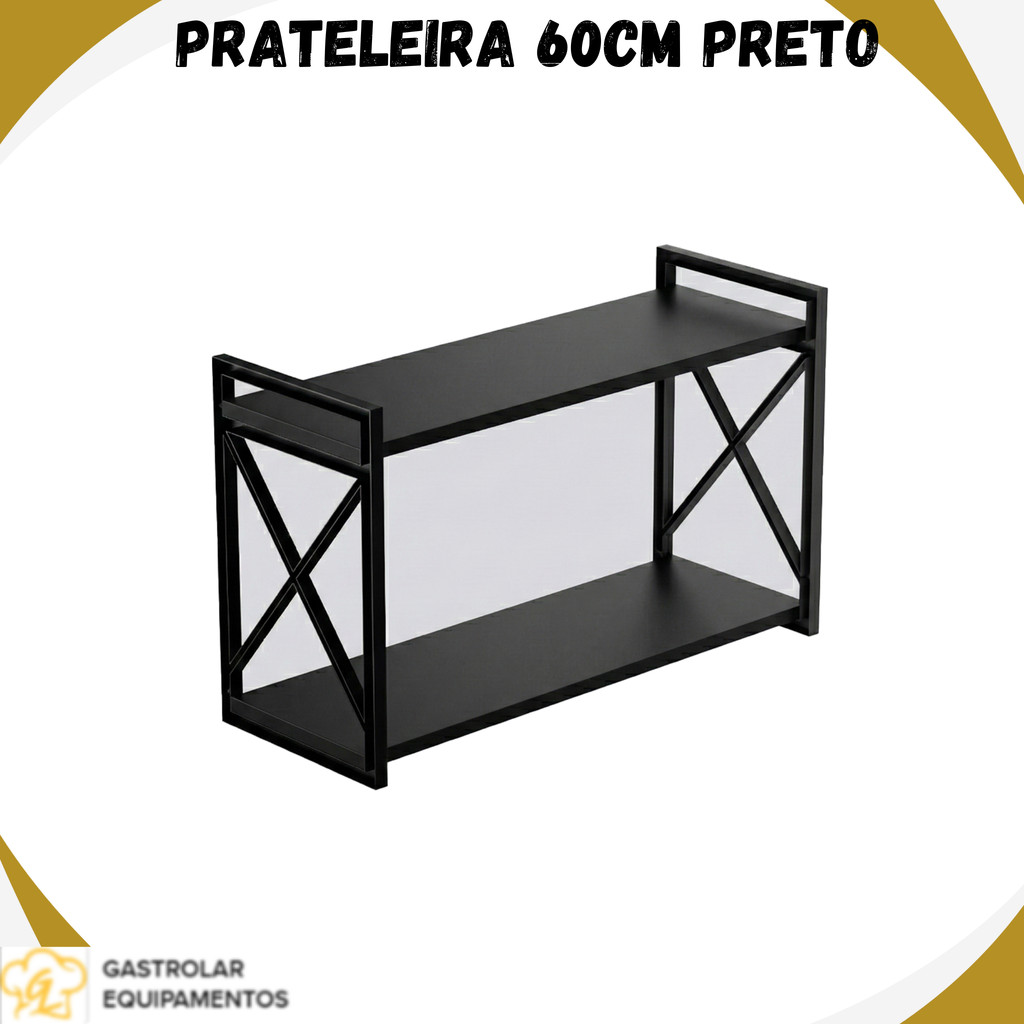 Prateleira Modelo Industrial Estilo x Com Madeiras E Parafusos 20 x 60 cm em Oferta na Shopee