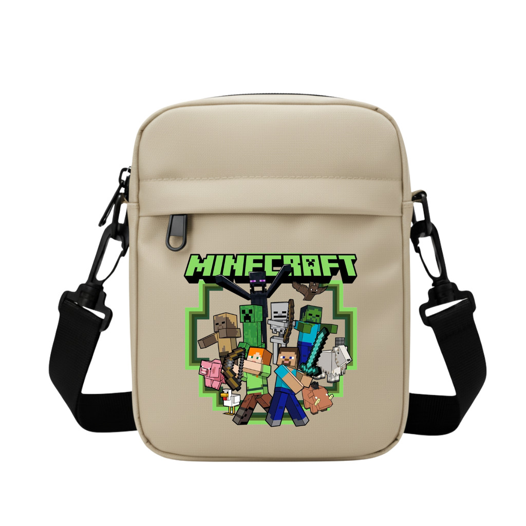 Bolsa Minecraft Jogo Transversal Shoulder Bag Desenho