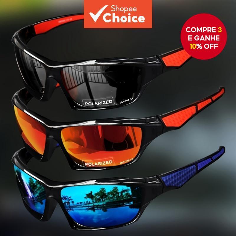 Óculos De Sol Polarizados Esportivos Retrô Com Lentes Fotocromáticas : Antirreflexo UV400 Para Atividades Ao Ar Livre , 