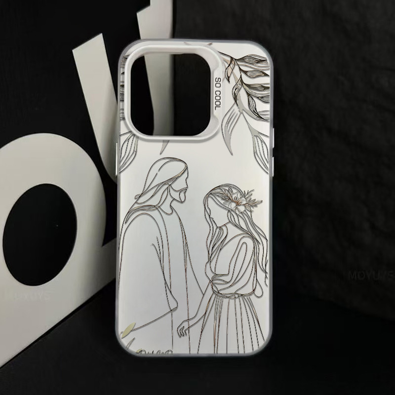 Capinha jesus e a menina samsung a14 a15 a54 a55 a35 a13 4g a34 a32 a23 a05s a10s a04s a10 a07 a51 4g a12 anti impacto
