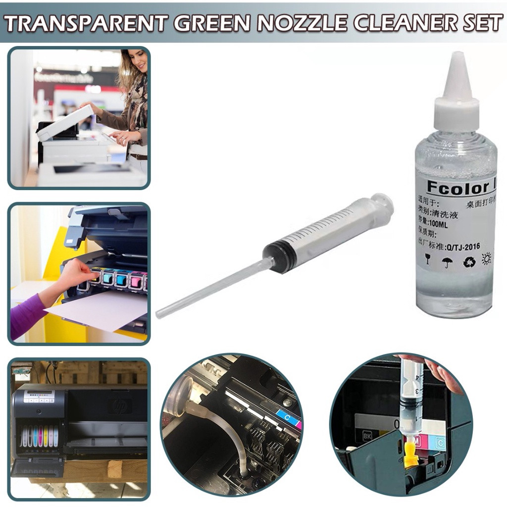 100ml Para Kit De Limpeza De Impressora Epson Desbloquear Bicos De Cabeça De Impressão Limpador De Descarga