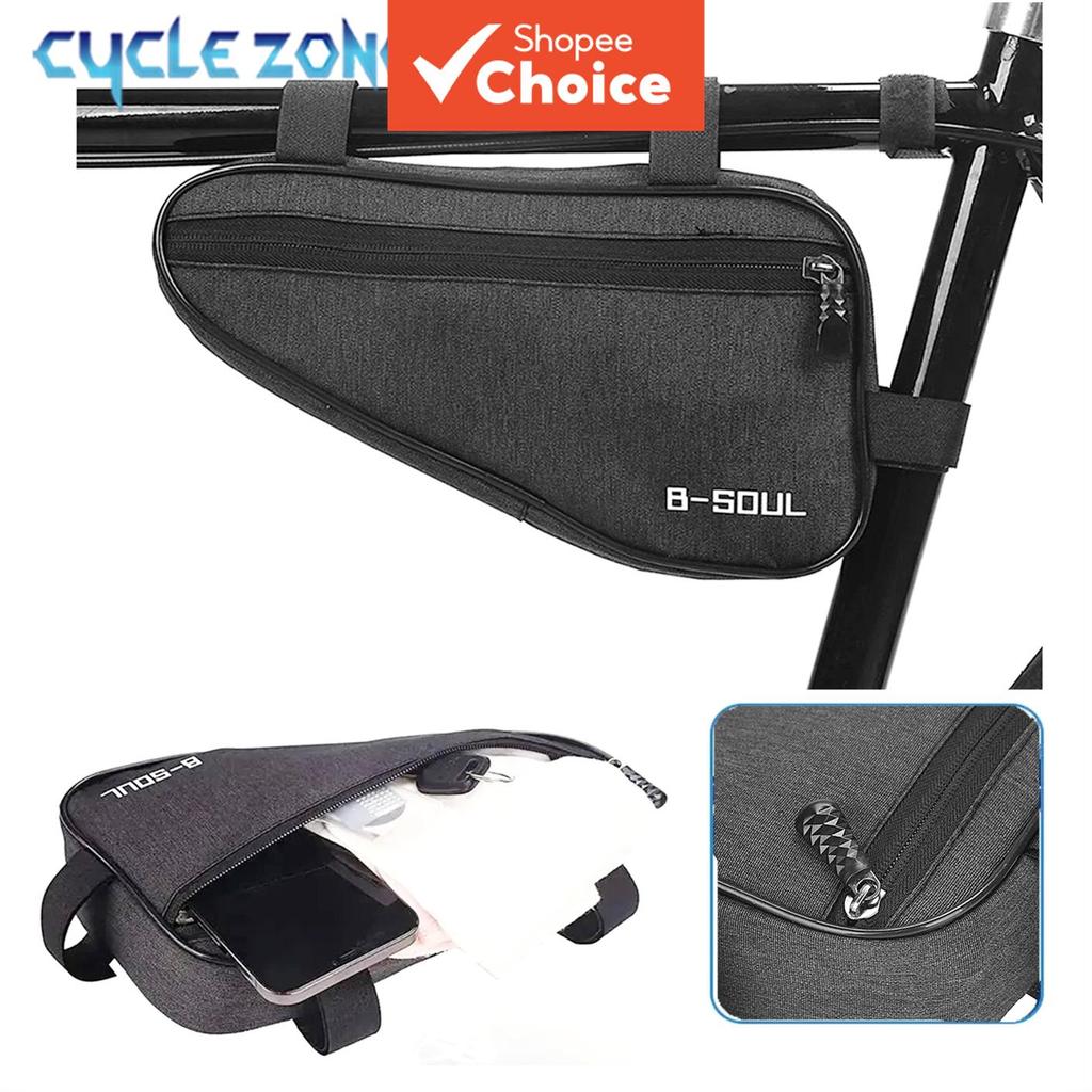 Bolsa Triangular Universal para Quadro de Bicicleta, Grande Capacidade, Bolsa de Selim Frontal para MTB e Estrada