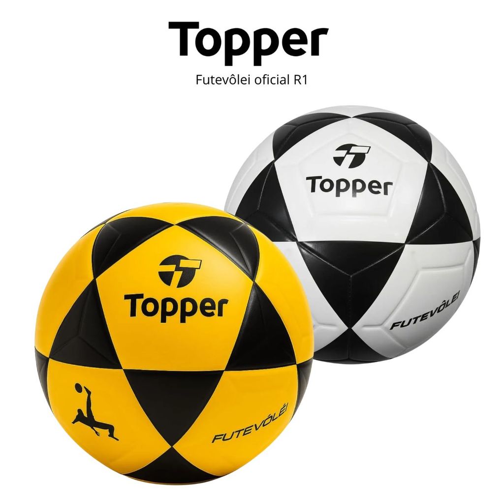 Bola Futevôlei Topper R1 Profissional  +Controle, Precisão e Performance - 0% Absorção - Original