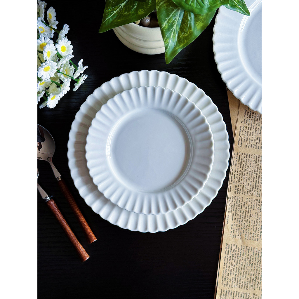 Prato de café da manhã pequeno prato de sobremesa prato de bolo prato branco em estilo prato plano prato de sobremesa 20
