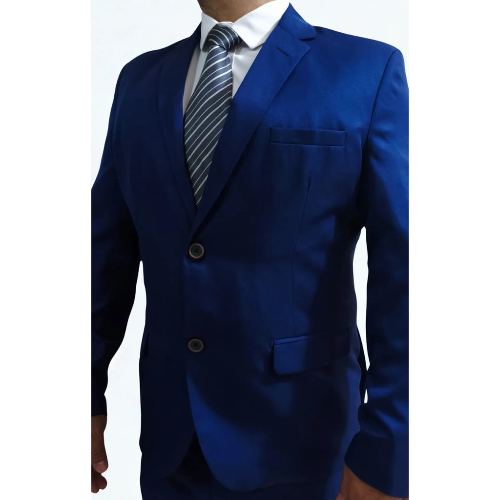 Terno Microfibra Slim Confort Masculino Adulto Azul Marinho
