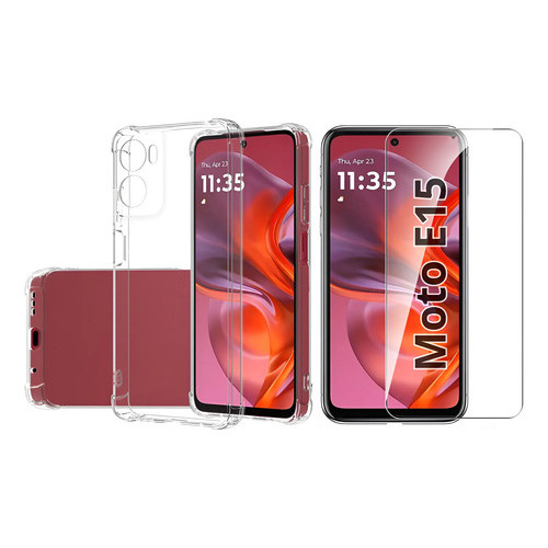 Baratie Capa Capinha Case + Película 3d Para Motorola Moto E15 Alta qualdade