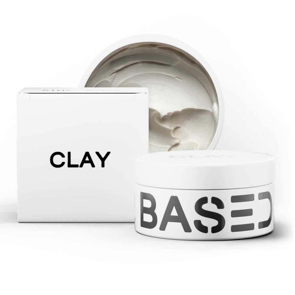 BASEDHairClayforMen, Cera Capilar Premium com Fixação Forte, Acabamento Texturizador e Baixo Brilho, Para Cabelos Médios